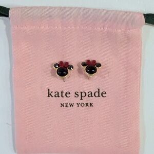 Kate Spade Minnie Mouse Gold and Black Earrings